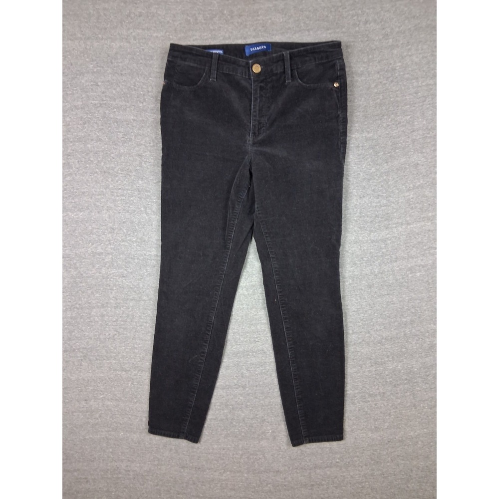 Talbots Womens Pants 6 Petite Black Corduroy‎ Hight Waist Jegging Ankle
